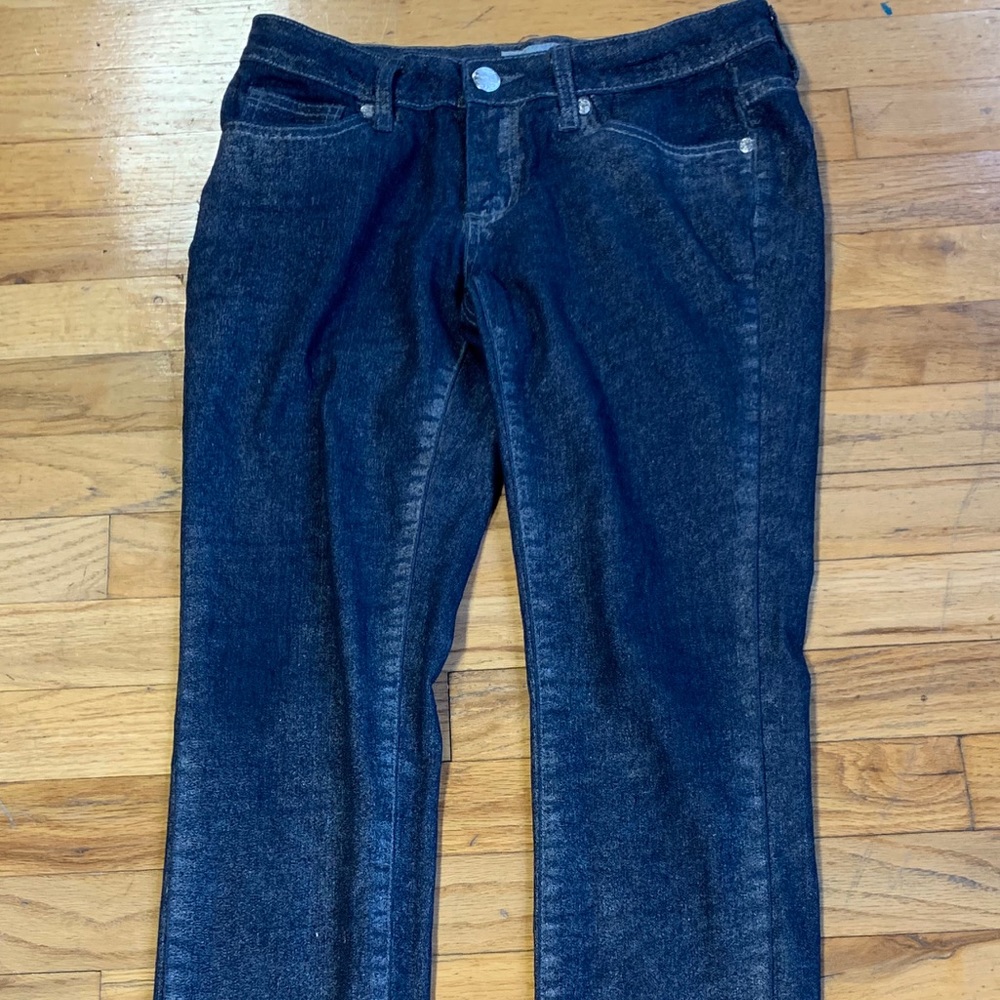 Silver Shimmer Denim Jeans size 3, inseam 31”